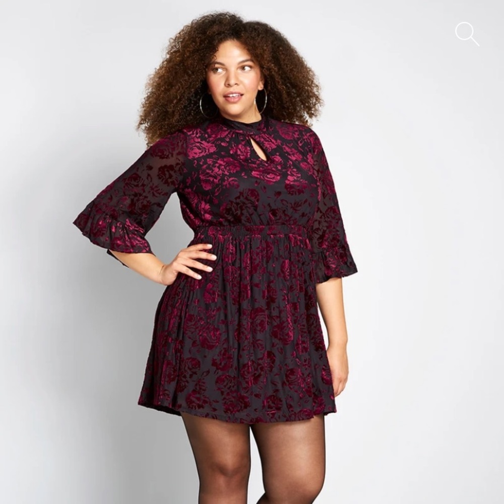 ModCloth Very Visionary Mock Neck Dress 1X